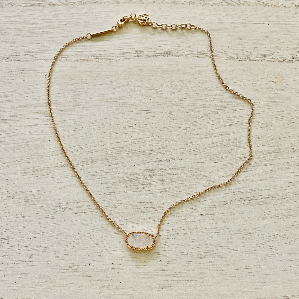 💎 Kendra Scott Elisa Necklace Iridescent Drusy